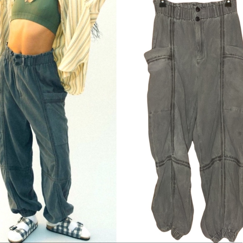 Urban Outfitters: gray jogger paper bag pants: size M